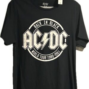AC/DC Black and White Tour Tee. Rare new still has tags.